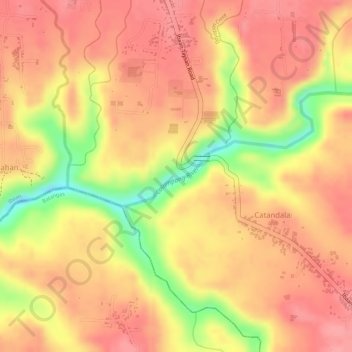 Calumpang River topographic map, elevation, terrain