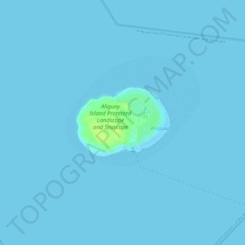 Aliguay Island topographic map, elevation, terrain