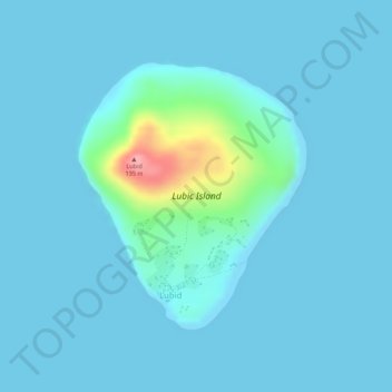 Lubid Island topographic map, elevation, terrain