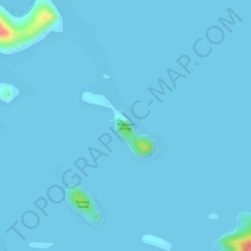 Naglayan Island topographic map, elevation, terrain
