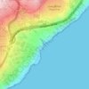 Playa del Muerto topographic map, elevation, terrain