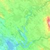 Nacionalni park Krka topographic map, elevation, terrain
