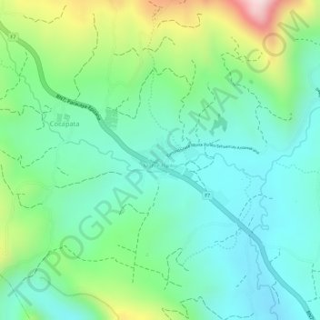 Monte Punku topographic map, elevation, terrain