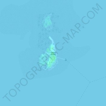 Cataban Island topographic map, elevation, terrain