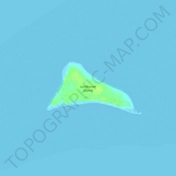 Lumbucan Island topographic map, elevation, terrain