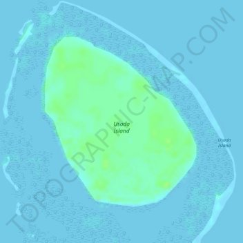 Usada Island topographic map, elevation, terrain