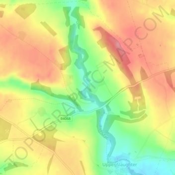 The Lake topographic map, elevation, terrain
