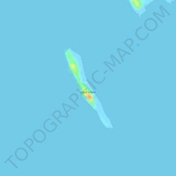 Lagat Island topographic map, elevation, terrain