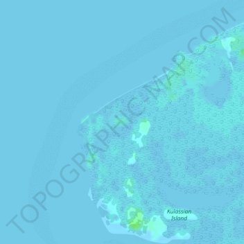 Kulassian Island topographic map, elevation, terrain