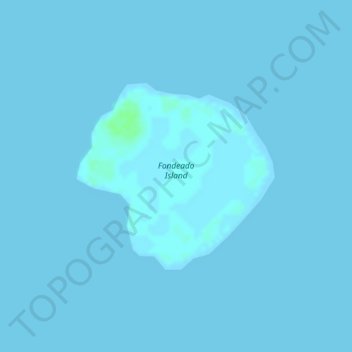 Fondeado Island topographic map, elevation, terrain