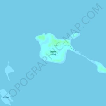 Meara Island topographic map, elevation, terrain