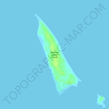 Katakian Grande Island topographic map, elevation, terrain