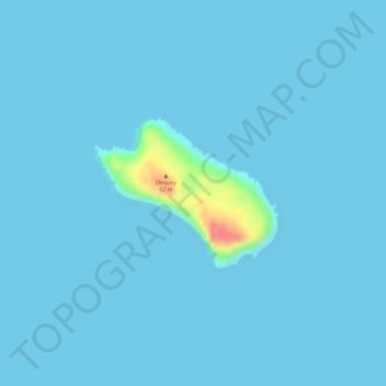 Dequey Island topographic map, elevation, terrain