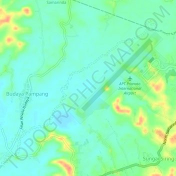 Sungai SIring topographic map, elevation, terrain