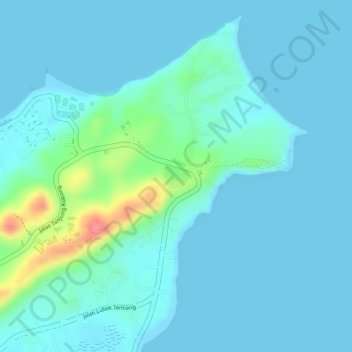 Labuan Bird Park topographic map, elevation, terrain