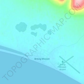 Brevig Mission topographic map, elevation, terrain