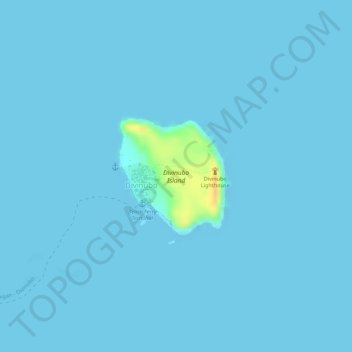 Divinubo Island topographic map, elevation, terrain