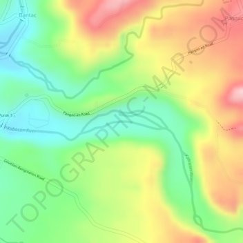 Kabacan River topographic map, elevation, terrain