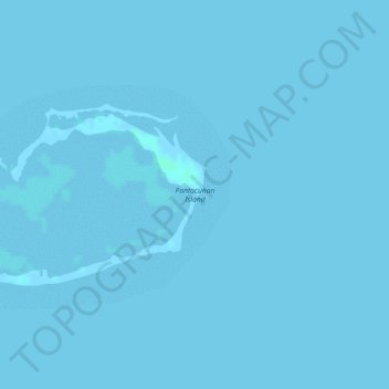 Pantocunan Island topographic map, elevation, terrain