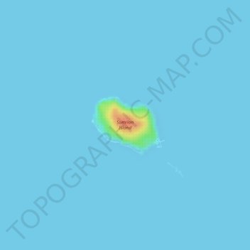 Sumilon Island topographic map, elevation, terrain
