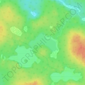 Lac Clair topographic map, elevation, terrain