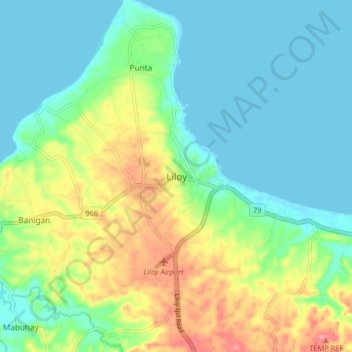 Liloy Zamboanga Del Norte Map Liloy Topographic Map, Elevation, Relief