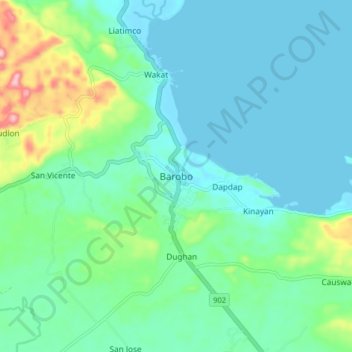 Barobo Surigao Del Sur Map Barobo Topographic Map, Elevation, Relief