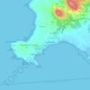 Corrubedo topographic map, relief map, elevations map