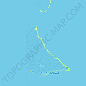 North Tarawa topographic map, elevation, relief
