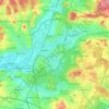 Gießen topographic map, relief map, elevations map