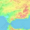 Andalusia topographic map, relief map, elevations map