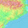 Catalonia topographic map, relief map, elevations map