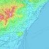 Barcelona topographic map, relief map, elevations map