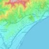 Badalona topographic map, relief map, elevations map