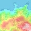 Caión topographic map, relief map, elevations map