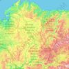 Lugo topographic map, relief map, elevations map