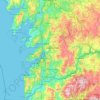 Pontevedra topographic map, relief map, elevations map