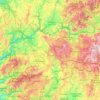 Ourense topographic map, relief map, elevations map
