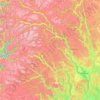 Oppland topographic map, relief map, elevations map
