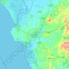 Jerez topographic map, relief map, elevations map
