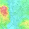 Seville topographic map, relief map, elevations map