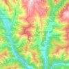 Vall de Cardós topographic map, relief map, elevations map