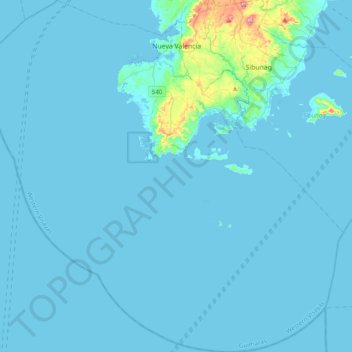 Nueva Valencia Guimaras Map Nueva Valencia Topographic Map, Elevation, Relief