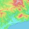 Lloret de Mar topographic map, relief map, elevations map