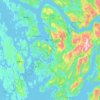 Hordaland topographic map, relief map, elevations map