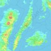 Cebu topographic map, elevation, relief