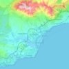 Mijas topographic map, relief map, elevations map