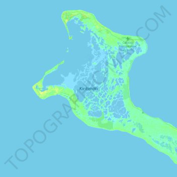 Christmas Island topographic map, elevation, relief
