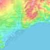 Tarragona topographic map, relief map, elevations map