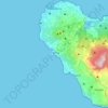 Pantelleria topographic map, relief map, elevations map